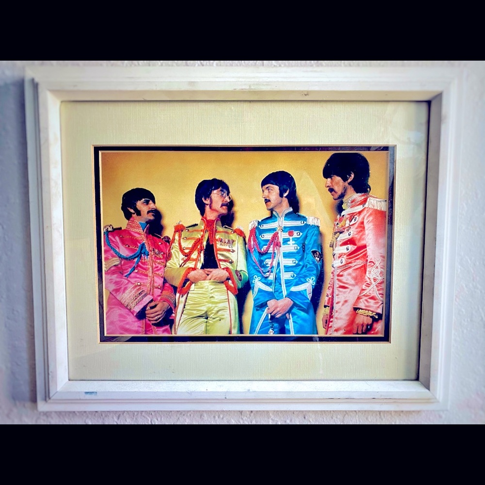 Framed Beatles Photo Sgt Peppers Lnly Hrts Clb Bnd